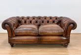 Chatsworth Large Chesterfield Sofa,Hand Antique Bangkok Leather